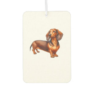 Dackel - Weiner Dog Aquarellmalerei Autolufterfrischer