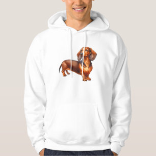 Dackel - Weiner Dog Aquarellmalerei Hoodie