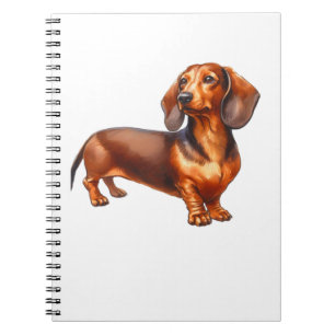 Dackel - Weiner Dog Aquarellmalerei Notizblock