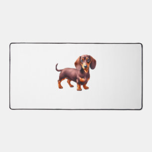 Dackel - Weiner Dog Aquarellmalerei Schreibtischunterlage