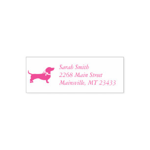 Dackel Weiner Dog Babydusche Französisches Rosa M Permastempel