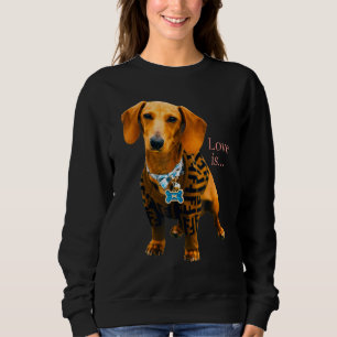 Dackel Weiner Dog Mama Vater Liebe Dackel Welpe Cu Sweatshirt