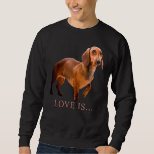 Dackel Weiner Dog Mama Vater Liebe Dackel Welpe Cu Sweatshirt