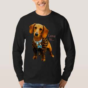 Dackel Weiner Dog Mama Vater Liebe Dackel Welpe Cu T-Shirt
