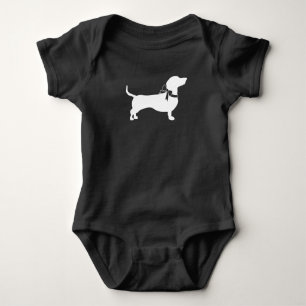 Dackel Weiner Hund Baby Duschgender Neutral Strampler