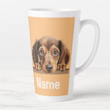 Dackel Welpe Dog Kaffee Kakaotee Latte Tasse