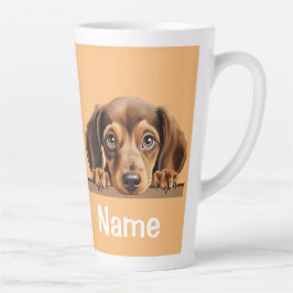 Dackel Welpe Dog Kaffee Kakaotee Latte Tasse