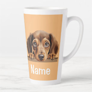 Dackel Welpe Dog Kaffee Kakaotee Latte Tasse