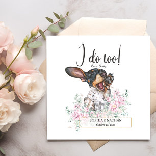 Dackel Welpe Dog Wedding Cocktail Napkins Serviette