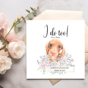 Dackel Welpe Dog Wedding Cocktail Napkins Serviette