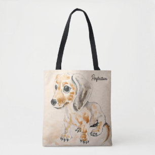 Dackel Welpe Wasserfarbenart Tasche