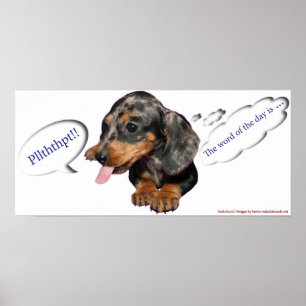 Dackel-Welpen-Haltungs-Plakat Poster