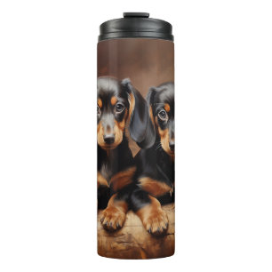 Dackel Welpen Thermosbecher