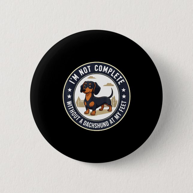 Dackel Wiener Hund  Button (Vorderseite)