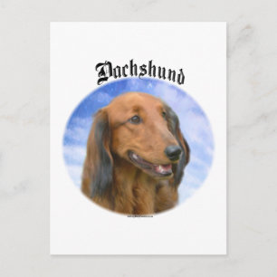 Dackel Wolken Postkarte