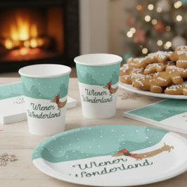 Dackel Wonderland Dackel Weihnachts-Party Papierau Pappbecher