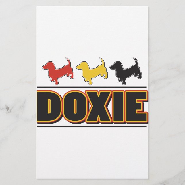 DACKEL-Word-FARBE Briefpapier (Vorderseite)
