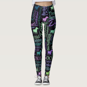 Dackel-Wort-Kunst Leggings