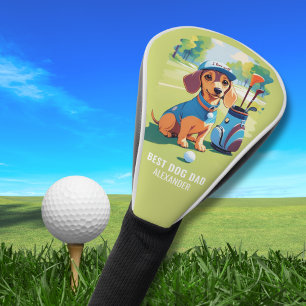 Dackel Wurst Dog Golfer Monogramm Name Golf Headcover