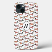 Dackel Wurst Dog Monogram Case-Mate iPhone Ca