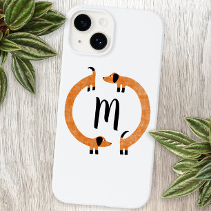 Dackel Wurst Dog Monogram iPhone Fall Case-Mate iPhone 14 Hülle