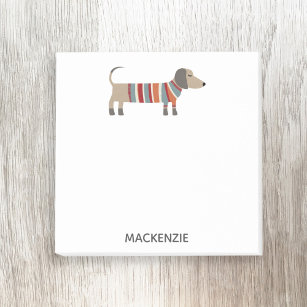 Dackel Wurst Hund Personalisiert Post-it Klebezettel