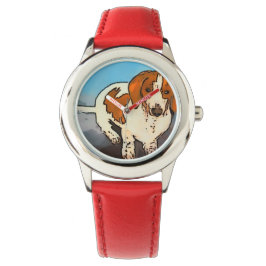 Dackel Wurst Hund Wasserfarbe Armbanduhr