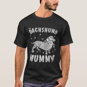 Dackel Würstchen Sausage Mummy Halloween T-Shirt