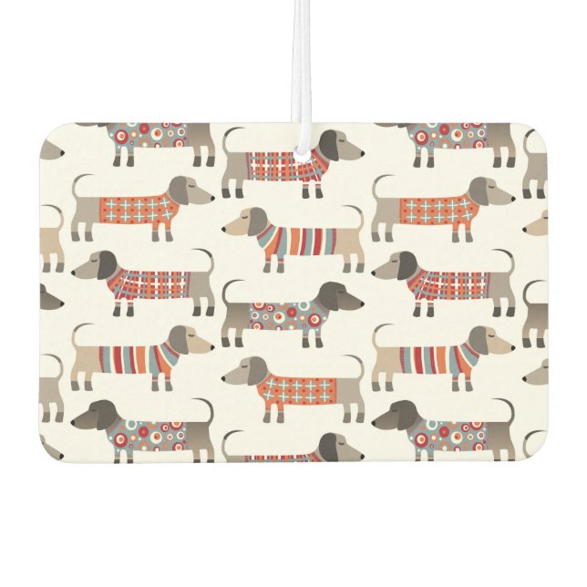 Dackel Wursthund Autolufterfrischer (Vorderseite)