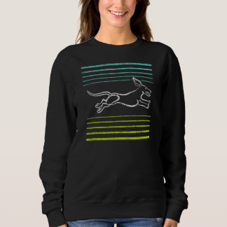 Dackel Wursthund läuft bei Speed Fun & Niedlich Sweatshirt