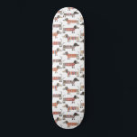 Dackel Wursthund Skateboard<br><div class="desc">Niedliche kleine Dackel Würstchen oder Dackel Hunde in Wollstrickbekleidung. Ideal für Hundeliebhaber und Hundeschlittengänger.</div>