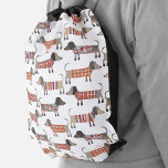 Dackel Wursthund Sportbeutel<br><div class="desc">Niedliche kleine Dackel Würstchen oder Dackel Hunde in Wollstrickbekleidung. Ideal für Hundeliebhaber und Hundeschlittengänger.</div>
