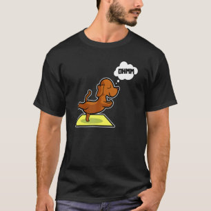 Dackel Yoga Posen Sport Gymnastik Ohmmm Hearta T-Shirt