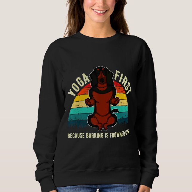 Dackel zuerst sweatshirt (Vorderseite)