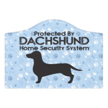 Dackel Zuhause-Sicherheitszeichen