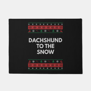 Dackel zum Schnee Weihnachtshund Lover Xmas Hausti Fußmatte