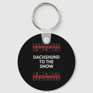 Dackel zum Schnee Weihnachtshund Lover Xmas Hausti Schlüsselanhänger