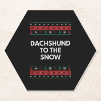 Dackel zum Schnee Weihnachtshund Lover Xmas Hausti Untersetzer