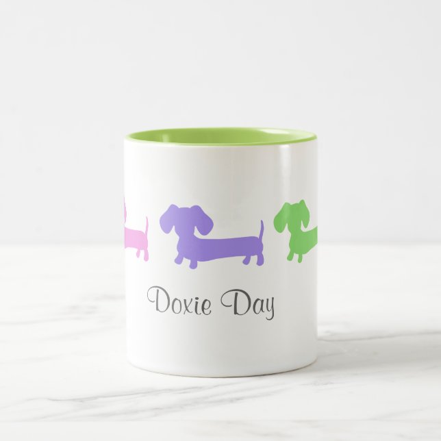 Dackel Zweifarbige Tasse (Mittel)