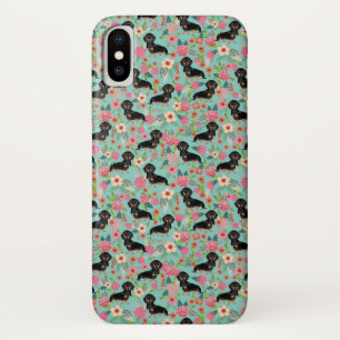 Dackelblumentelefonkasten - schwärzen Sie und Case-Mate iPhone Hülle
