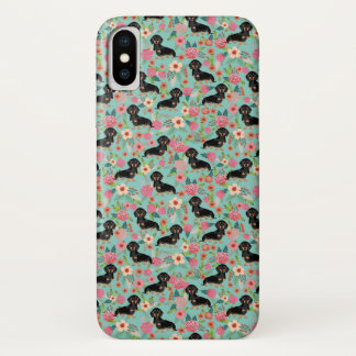 Dackelblumentelefonkasten - schwärzen Sie und Case-Mate iPhone Hülle