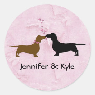 Dackeln Custom Wedding Stickers