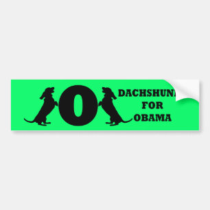 Dackeln für Obama Autoaufkleber