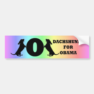 Dackeln für Obama Autoaufkleber
