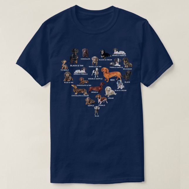 Dackeln für Weiner Dog Liebhaber T-Shirt (Design vorne)