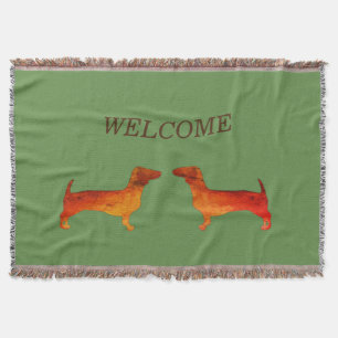 Dackeln Hunde willkommen Decke
