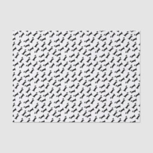 Dackeln in Schwarzweiss Seidenpapier
