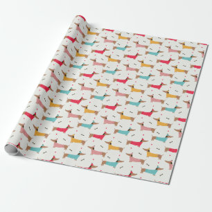Dackeln in Sweaters Holiday Pattern Geschenkpapier