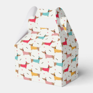Dackeln in Sweaters Holiday Pattern Geschenkschachtel