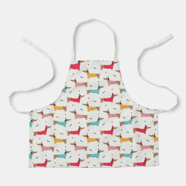 Dackeln in Sweaters Holiday Pattern Schürze (Vorderseite)